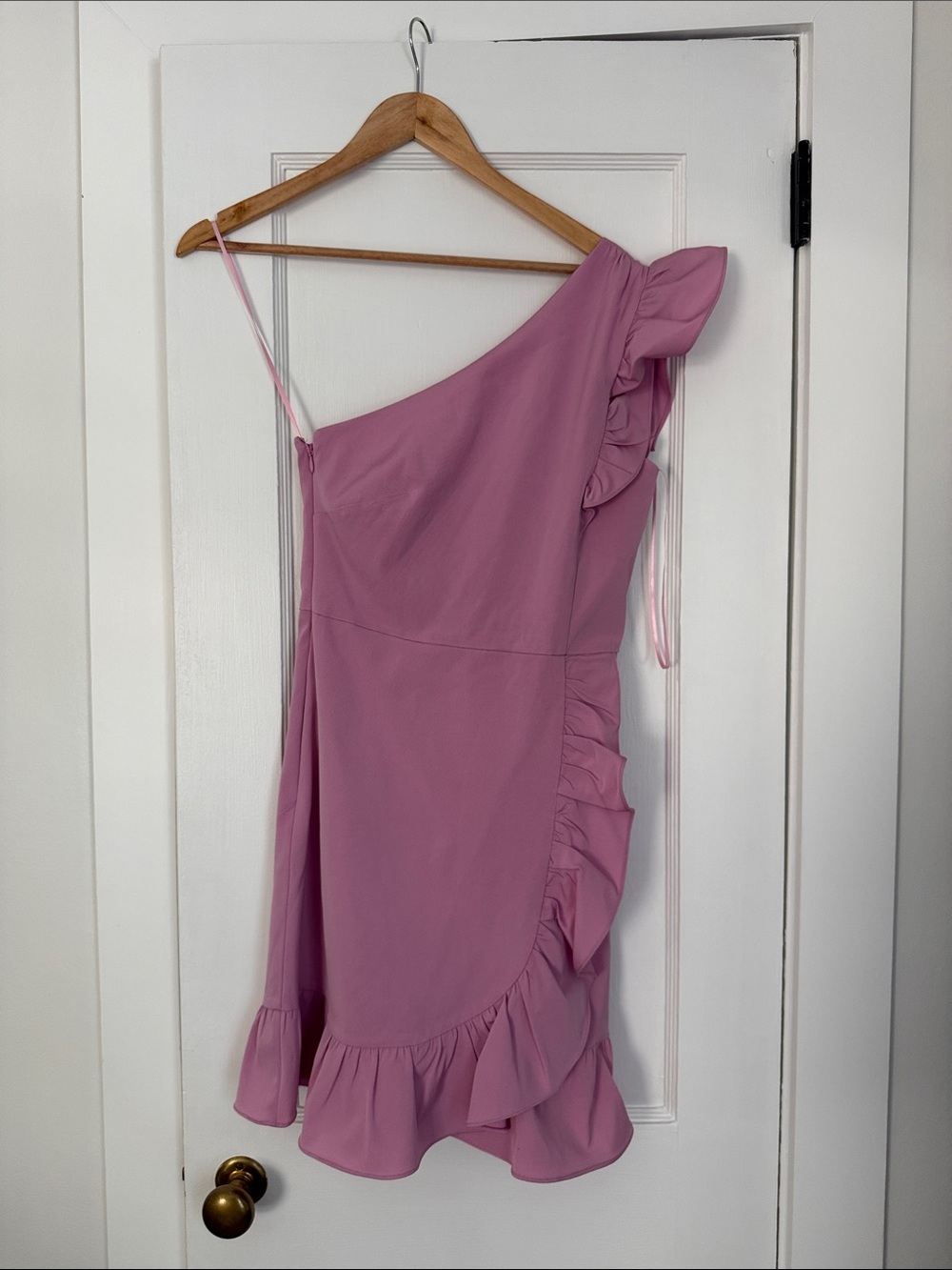 J. Crew Lilac One-Shoulder Ruffle Dress